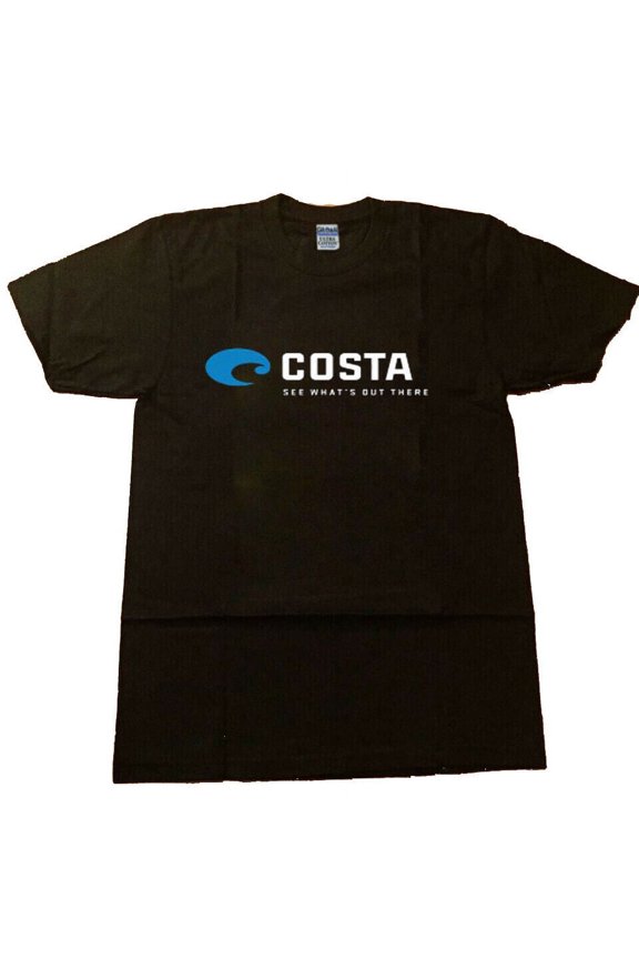 Costa Del Mar Fishing Logo Black T-Shirt USA Size S-5XL MADE IN USA