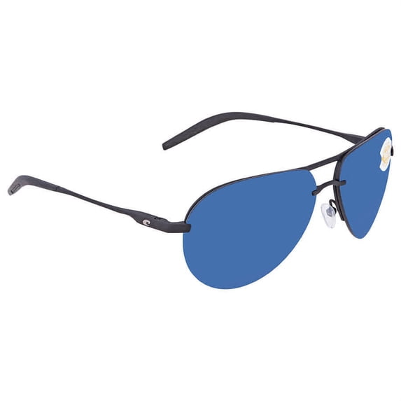 Costa Del Mar Helo Blue Mirror Polarized Plastic Pilot Sunglasses HLO 11 OBMP