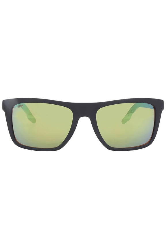 Mainsail Green Mirror Polarized Polycarbonate Square Men's Sunglasses 6S9107 910702 55