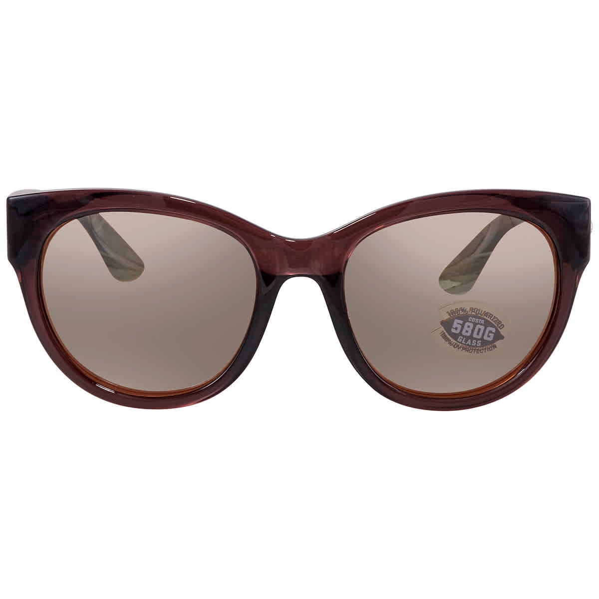 NEW COSTA DEL MAR women\'s maya cat eye sunglasses in shiny urchin crystal Costa Maya XL (55-19) with Copper Silver Mirror lenses and  main image 2