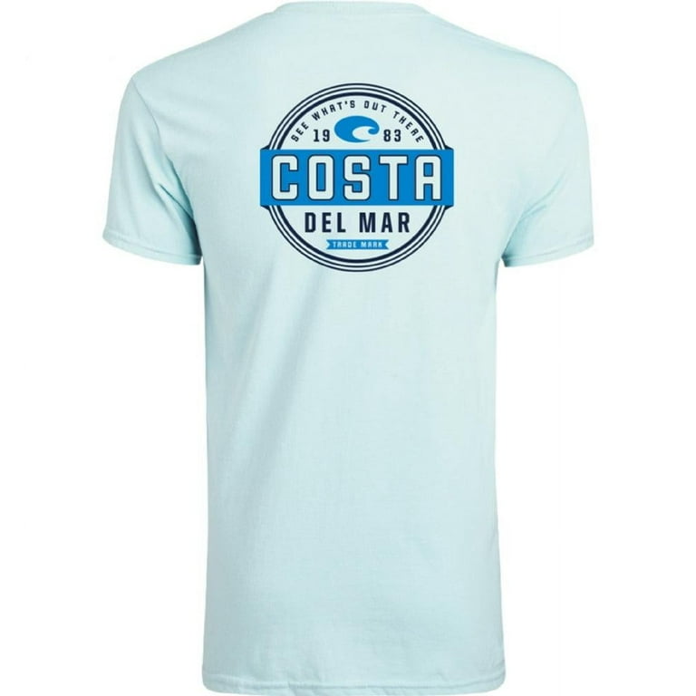 Costa Del Mar Men's Prado Short Sleeve T Shirt, Caribbean, Medium