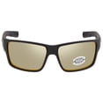 thumbnail image 1 of Costa Del Mar Men's Reefton Pro Rectangular Sunglasses, Black/Polarized Sunrise Silver Mirrored 580G, 63 mm, 1 of 2
