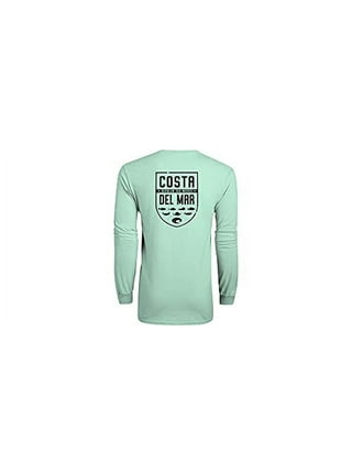  Costa Del Mar mens Tech Crew Performance Long Sleeve Shirt,  Arctic Blue, Small US : Clothing, Shoes & Jewelry