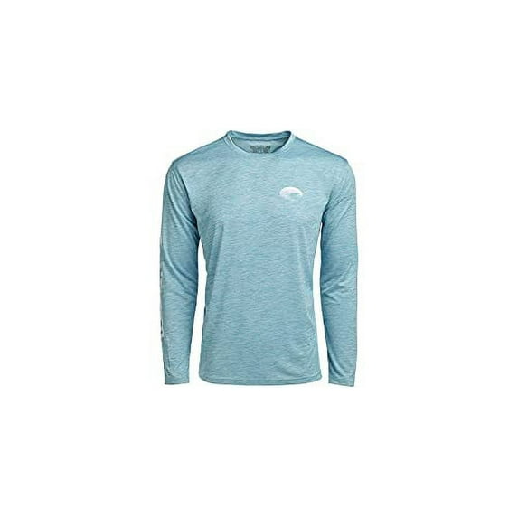 Costa Del Mar Men's Tech Crew Performance Long Sleeve Shirt, Cationic Blue, Small