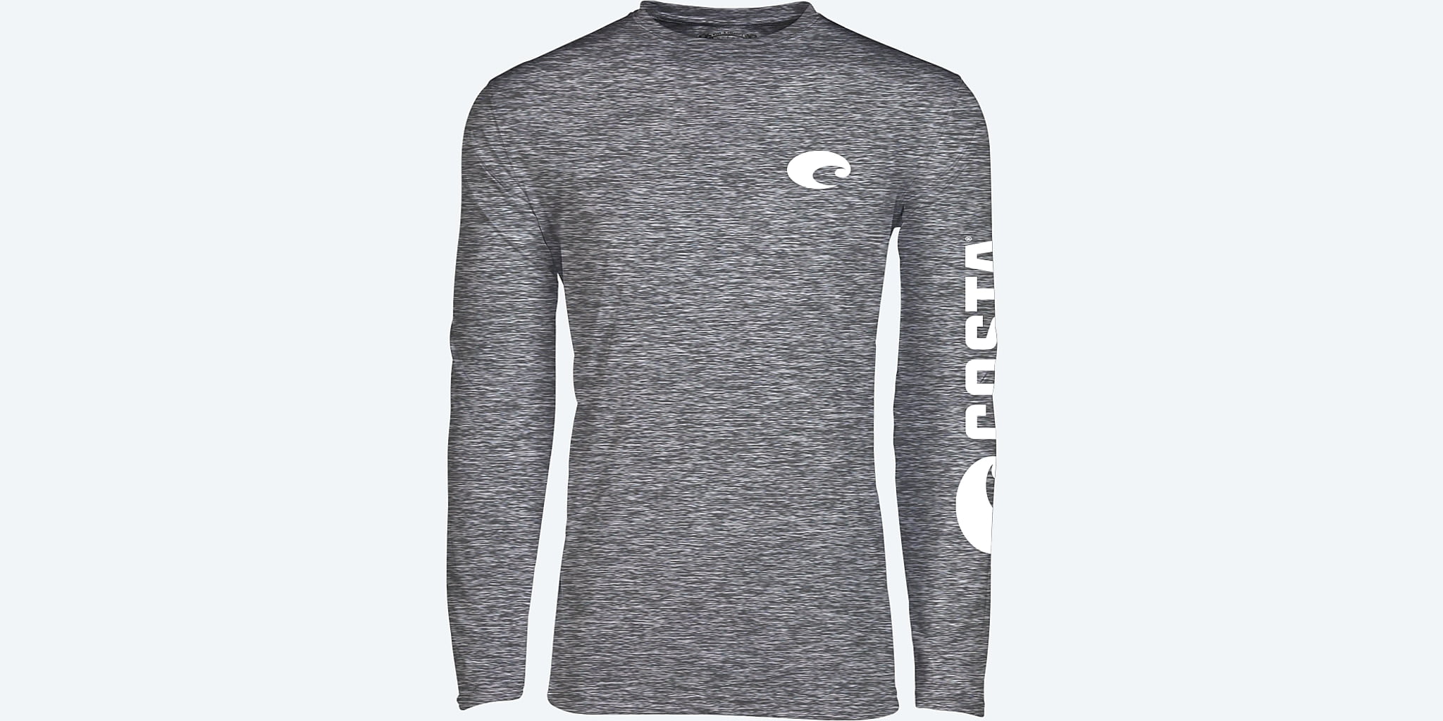 Costa Del Mar Men's Tech Catonic Crewneck Long Sleeve Shirt - UPF 50+, Moisture Wicking (Gray) - View #2