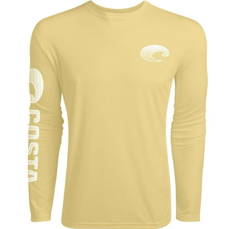 Costa Del Mar Men's Tech Crew Performance Long Sleeve Shirt, Pale