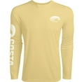 thumbnail image 1 of Costa Del Mar Men's Tech Crew Performance Long Sleeve Shirt, Pale Yellow, XX-Large, 1 of 3