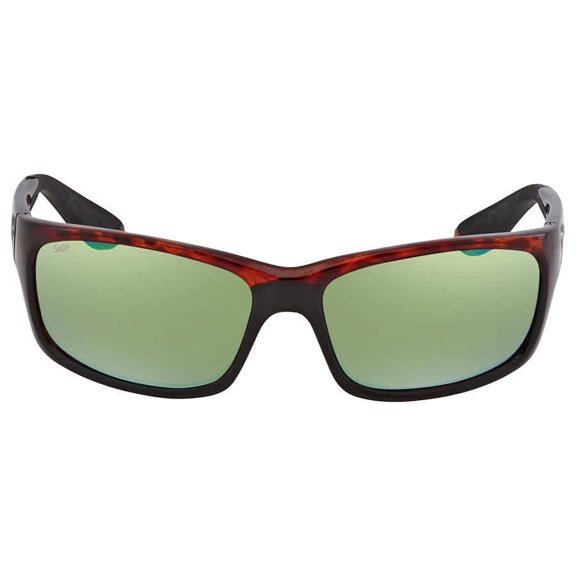 Costa Del Mar Mens Jose Rectangular Sunglasses, Tortoise/Copper Green Mirrored Polarized-580P, 62 mm