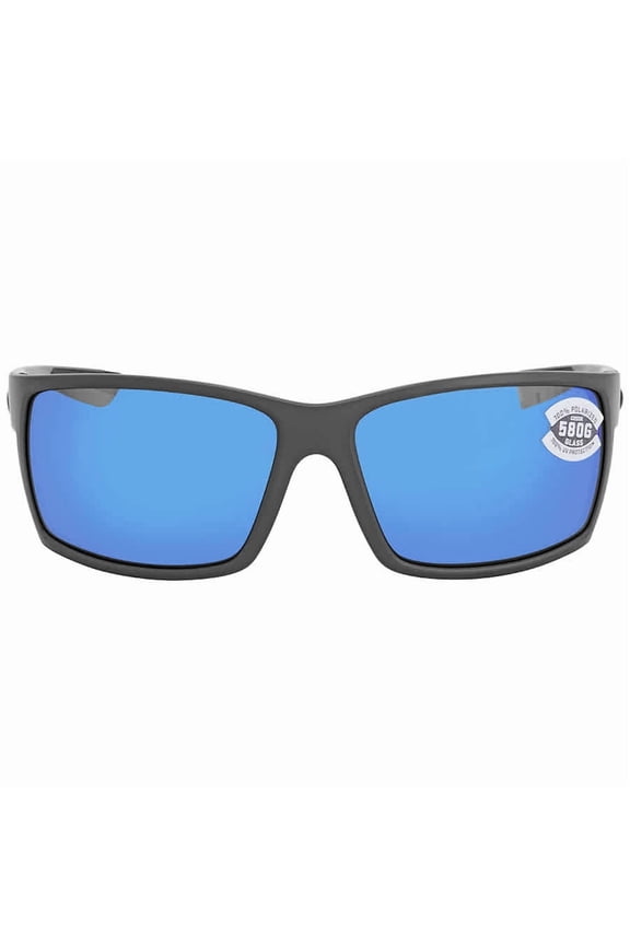 Mens Reefton Polarized Rectangular Sunglasses - Gray/Blue - 64 mm