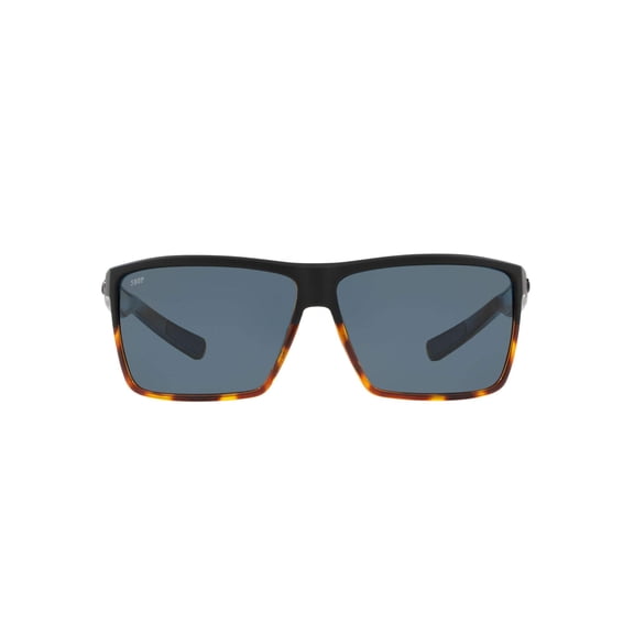Costa Del Mar Mens Rincon Polarized Rectangular Sunglasses - Matte Smoke Crystal/Grey - 63 mm