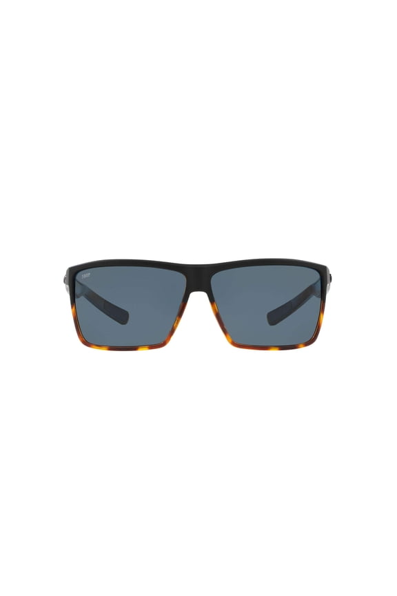 Mens Rincon Polarized Rectangular Sunglasses - Matte Smoke Crystal/Grey - 63 mm