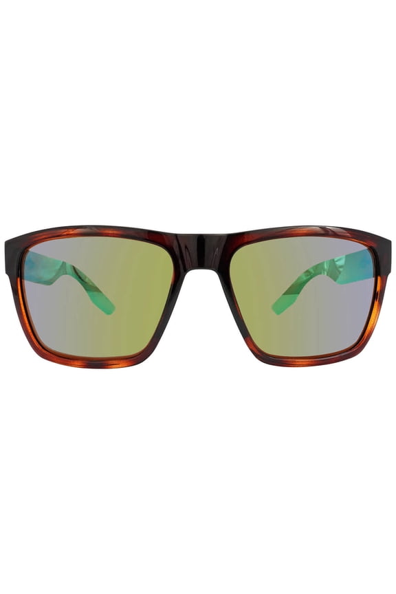 Paunch XL Green Mirror Polarized Glass 580G Square Men's Sunglasses 6S9050 905006 59
