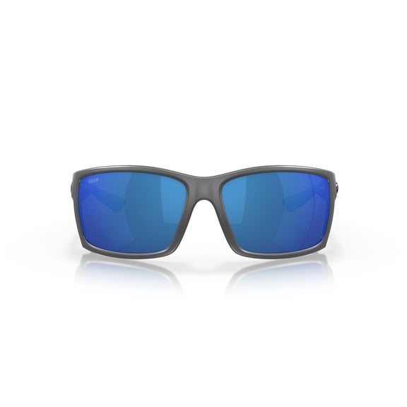 Costa Del Mar Reefton Sunglasses, Size 64 Matte Gray with Blue Mirror Polarized Polycarbonate 580P Lenses