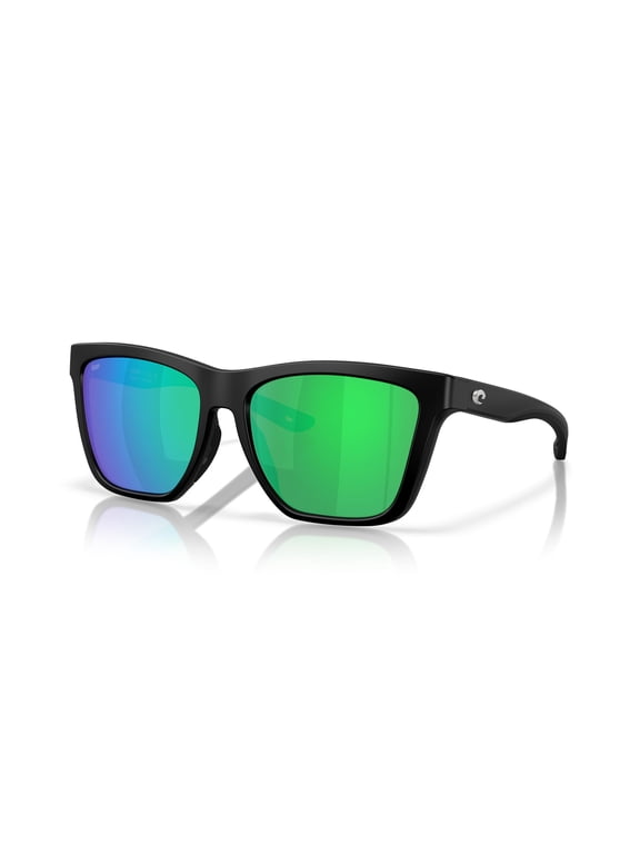 Polarized Sunglasses Womens - Panga II Designer Sunglasses For Women with 100% UV Protection - Size 57 - Matte Black/Green Mirror 580P