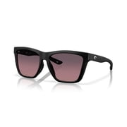 Costa Del Mar Polarized Sunglasses Womens - Panga II Designer Sunglasses For Women with 100% UV Protection - Size 57 - Matte Black/Rose Gradient 580G