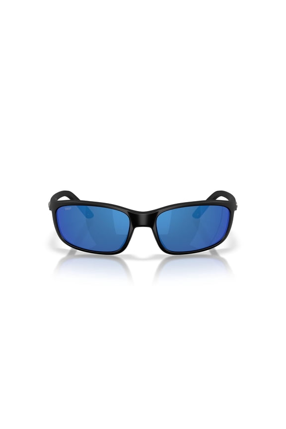 Sunglasses For Men Brine II Mens Polarized Sunglasses - Fishing, Boating & Beach UV Protection - Size 59 - Matte Black/Blue Mirror 580P