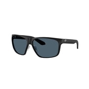 Costa Del Mar Sunglasses For Men - Trades Mens Polarized Sunglasses - Fishing, Boating & Beach UV Protection - Size 60 - Black/Gray 580P