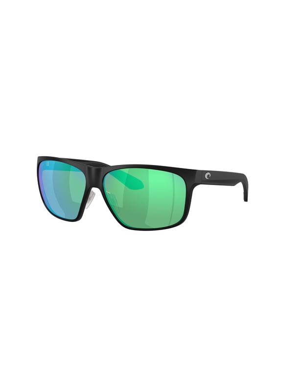 Sunglasses For Men - Trades Mens Polarized Sunglasses - Fishing, Boating & Beach UV Protection - Size 60 - Black/Green Mirror 580G
