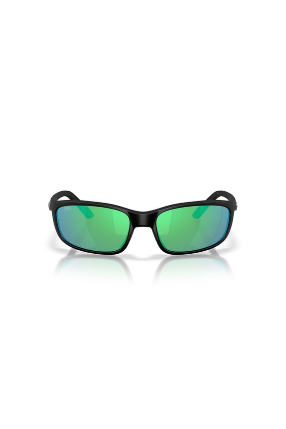 Sunglasses For Men Brine II Mens Polarized Sunglasses - Fishing, Boating & Beach UV Protection - Size 59 - Matte Black/Green Mirror 580G