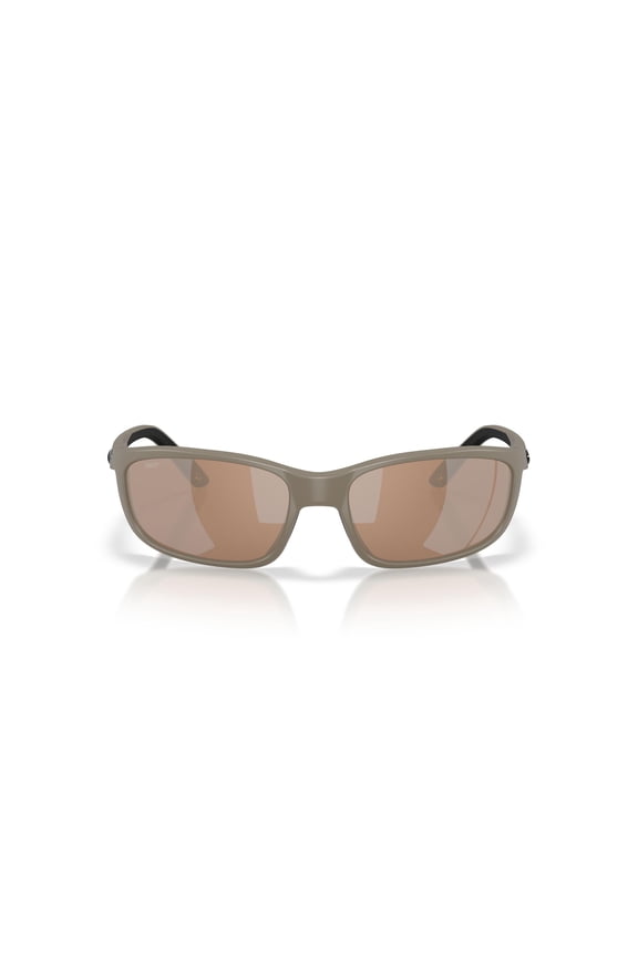 Sunglasses For Men Brine II Mens Polarized Sunglasses - Fishing, Boating & Beach UV Protection - Size 59 - Matte Sand/Copper Silver Mirror 580G