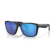 Costa Del Mar Sunglasses For Men - Los Alijos Mens Polarized Sunglasses - Fishing, Boating & Beach UV Protection - Size 59 - Matte Black/Blue Mirror 580G