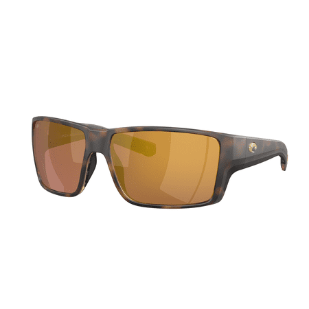 Costa Del Mar Sunglasses for Men - Reefton PRO Mens Polarized Sunglasses - Fishing, Boating & Beach UV Protection - Size 63 - Matte Tortoise/Gold Mirror 580G