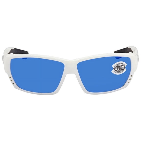 Costa Del Mar TUNA ALLEY Blue Mirror Polarized Glass Men's Sunglasses TA 25 OBMGLP 62