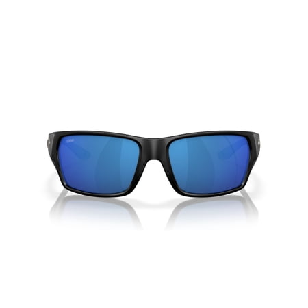 Costa Del Mar Tailfin Sunglasses, Size 60 Matte Black with Blue Mirror Polarized Polycarbonate 580P Lenses