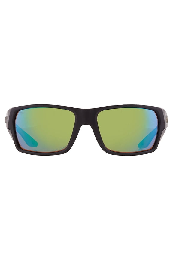 Tailfin Green Mirror Polarized Glass Rectangular Men's Sunglasses 6S9113 911303 60