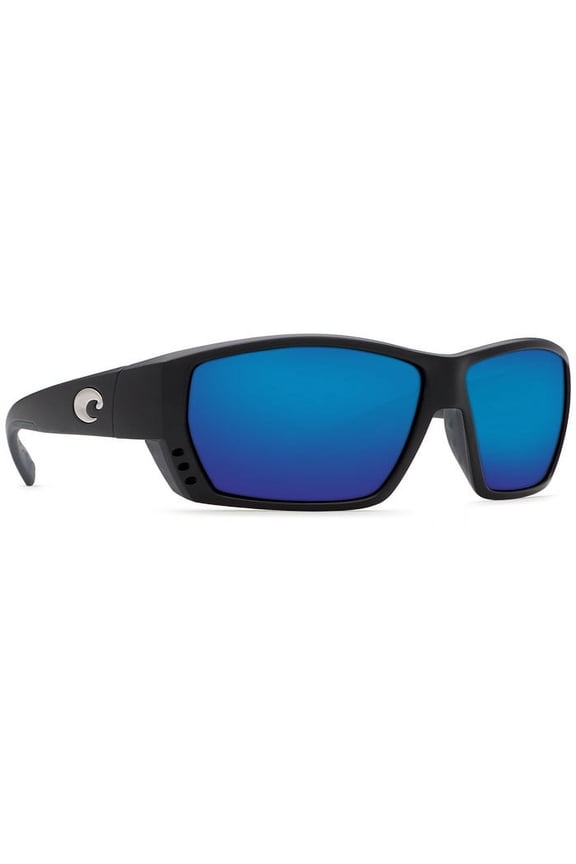 Sunglasses for Men - Tuna Alley Readers Mens Polarized Sunglasses - Fishing, Boating & Beach - 580P Matte Black/Blue Mirror, C-Mate 2.00, Size 62