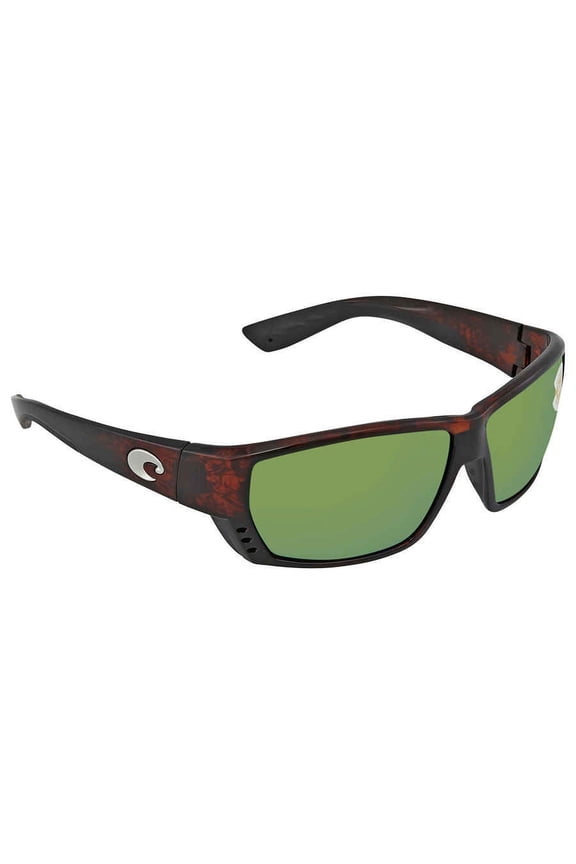 TUNA ALLEY Green Mirror Polarized Polycarbonate Wrap Men's Sunglasses 6S9009 900908 62