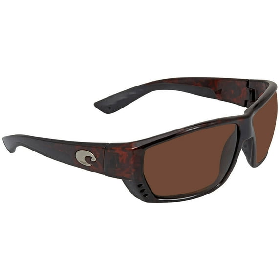 Costa Del Mar Tuna Alley Polarized Copper 580P + 1.50 Rectangular Sunglasses TA 10 OCP 1.50