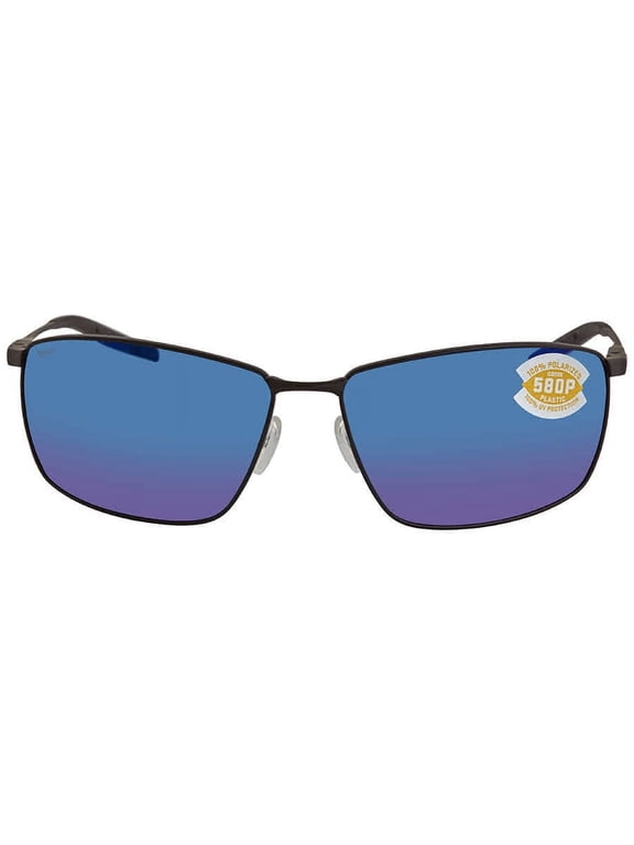 TURRET Blue Mirror Polarized Polycarbonate Men's Sunglasses TRT 11 OBMP 63