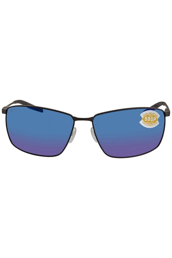 TURRET Blue Mirror Polarized Polycarbonate Men's Sunglasses TRT 11 OBMP 63