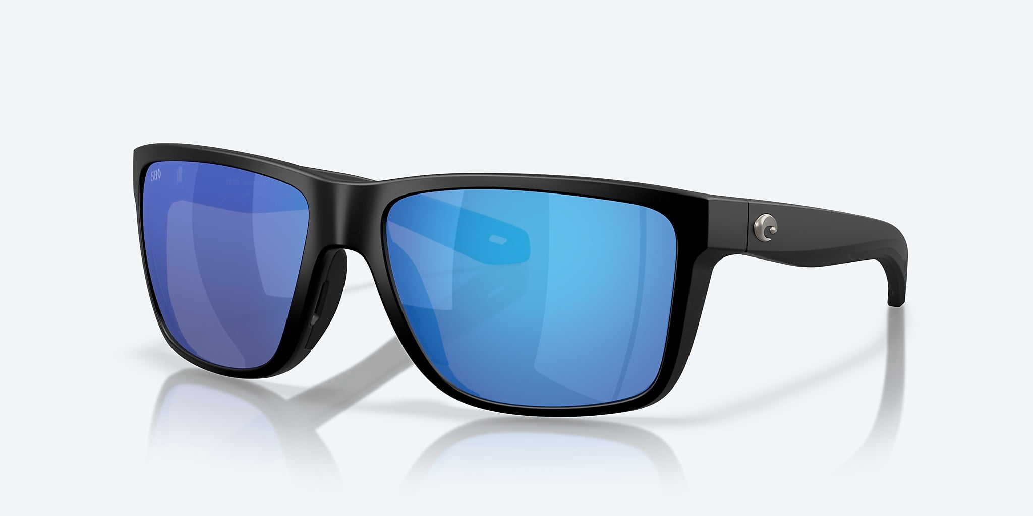Costa Del Mar Unisex Size 58 Polarized Broadbill II Sunglasses, Matte Black/Blue Mirror 580G