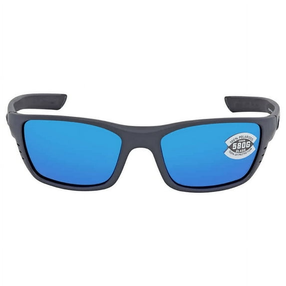 Costa Del Mar WHITETIP Blue Mirror Polarized Glass Rectangular Unisex Sunglasses WTP 98 OBMGLP 58