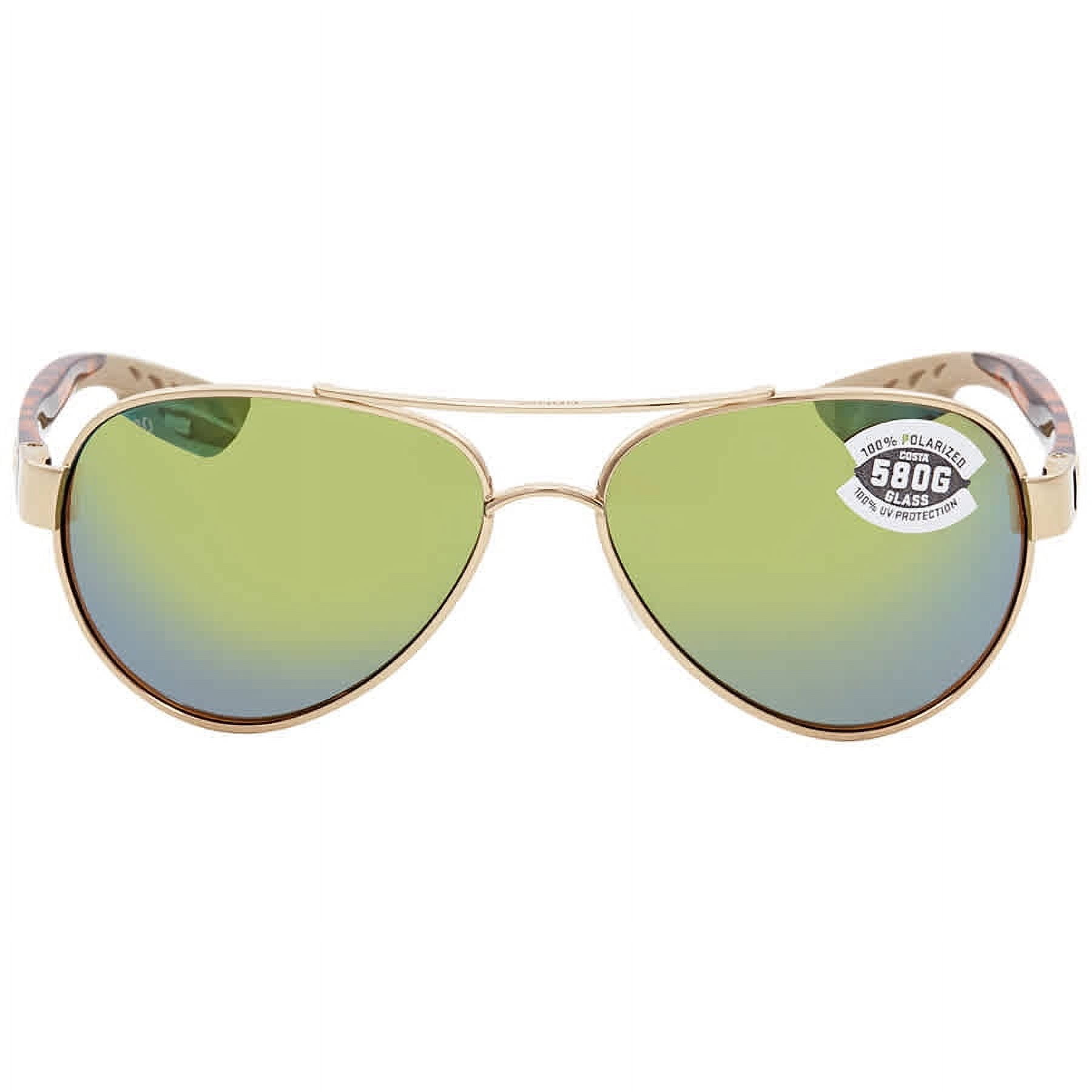 Costa Del Mar Women s Loreto Polarized Aviator Sunglasses Rose Gold Copper Green Mirrored 56 mm Walmart