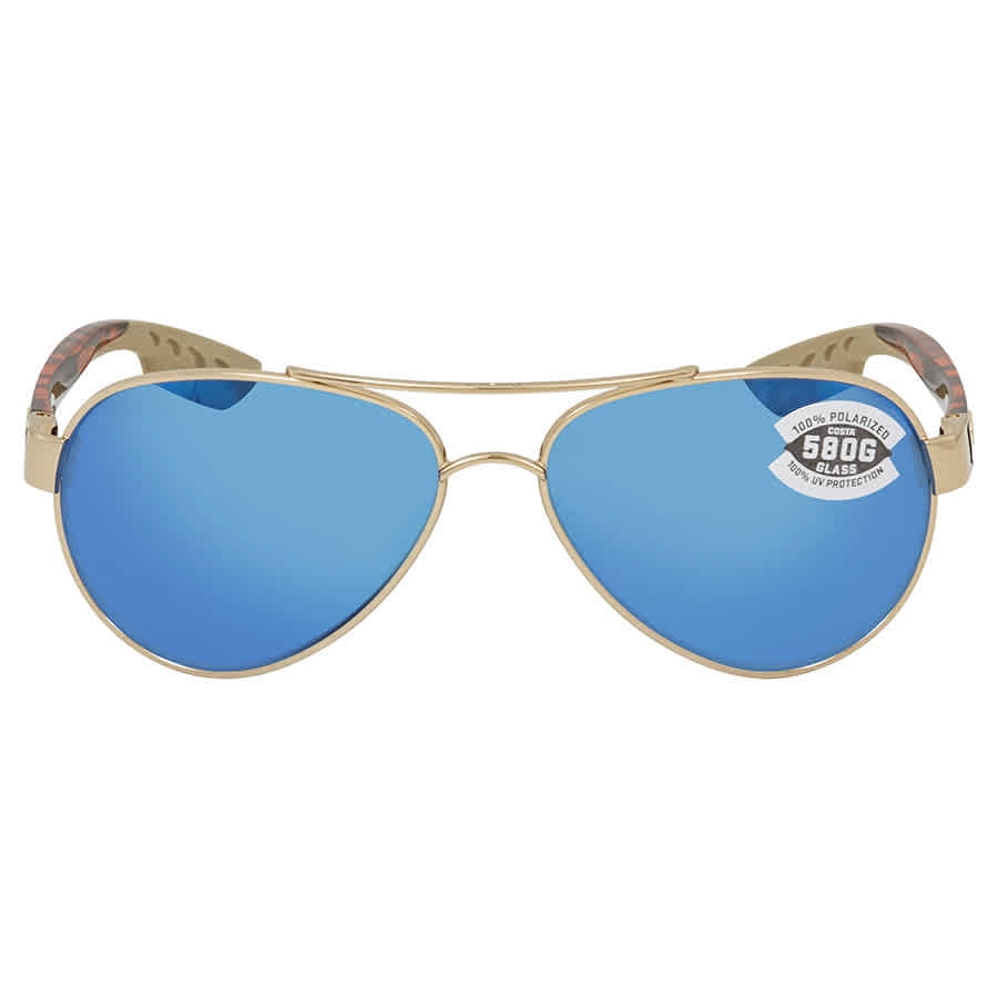 Costa Del Mar Women's Loreto Polarized Aviator Sunglasses, Rose Gold
