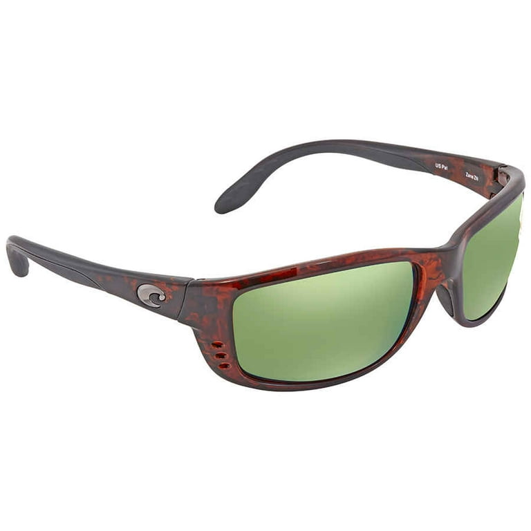 Costa Del Mar Zane Green Mirror Rectangular Sunglasses ZN 10 OGMP