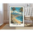 Costa Del Sol Spain Wall Art Print, Tropical Beach Travel Decor ...