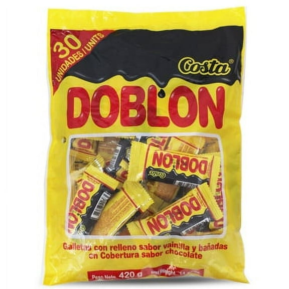 Costa Doblon Chocolate Coated Biscuit with Vanilla Cream - 30 units