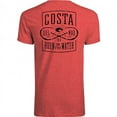 thumbnail image 1 of Costa Fury Blend Sleeve Crew T-Shirt Red Heather, 2XLarge Short Sleeve Shirt, 1 of 2