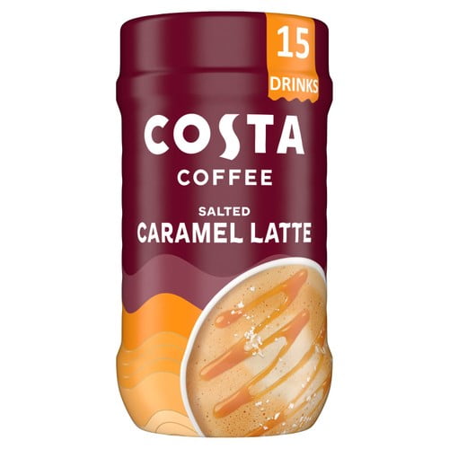 Costa Instant Coffee Beverage - Salted Caramel 255g, British Import (Pack of 2)