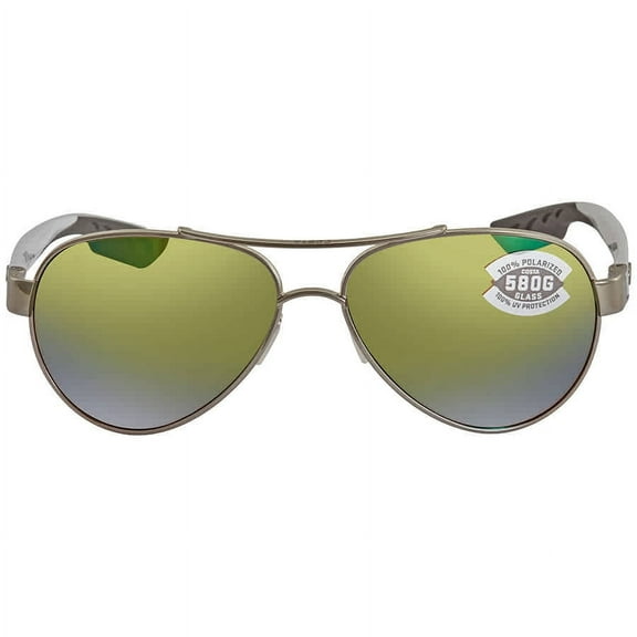 Costa Loreto Metal Frame Green Mirror Glass Lens Unisex Sunglasses LR21OGMGLP