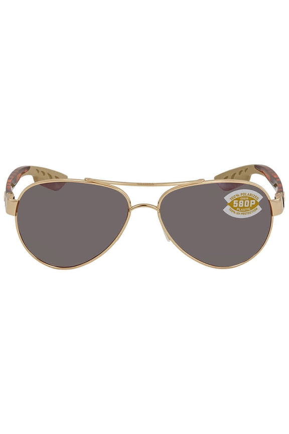 Costa Loreto Rose Gold Metal Frame Copper Silver Mirror Lens Unisex Sunglasses LR64OSCP