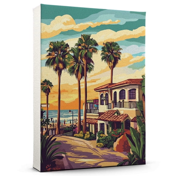 Costa Mesa Travel Canvas, California Canvas Print,Costa Mesa Canvas Wall Art,California Travel Wall Art, Travel Print, Travel Gift -103AZ346
