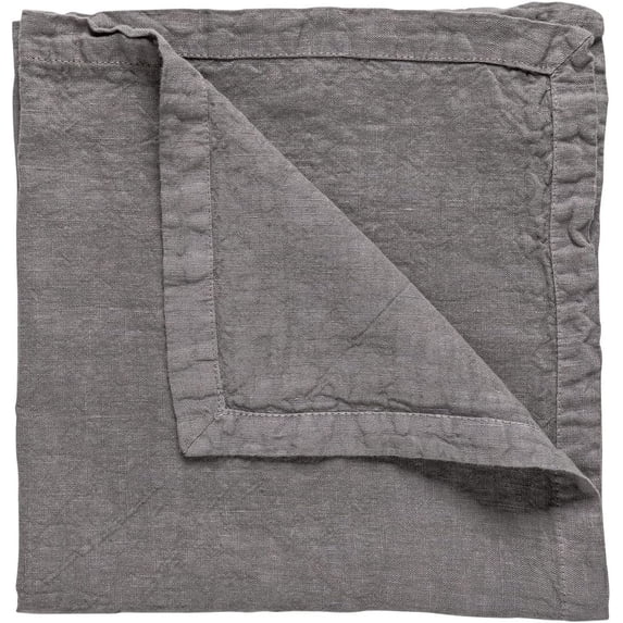 Costa Nova Set of 4 Linen Napkins 18.5''x18.5" Maria Collection Grey Elegant Table Linens Restaurant Home Quality Tablelinen