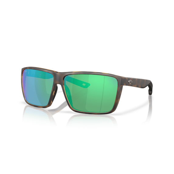 Costa Del Mar Rincon II Sunglasses, Size 64 Matte Tortoise with Green Mirror Polarized Glass 580G Lenses