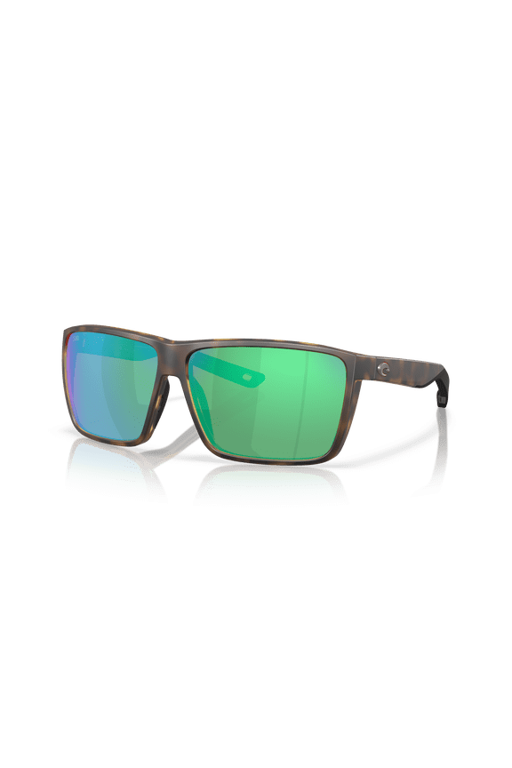 Rincon II Sunglasses, Size 64 Matte Tortoise with Green Mirror Polarized Glass 580G Lenses