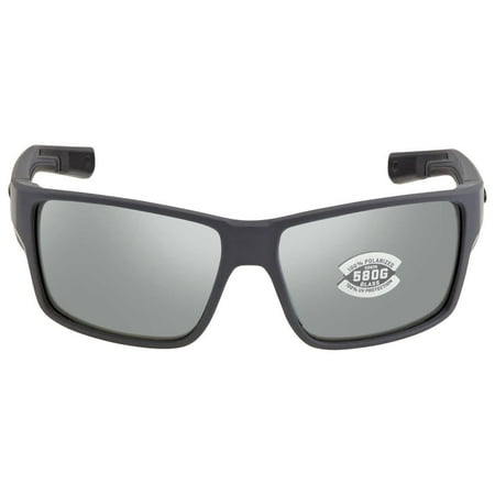 Costa Del Mar Sunglasses for Men - Reefton PRO Mens Polarized Sunglasses - Fishing, Boating & Beach UV Protection - Size 63 - Gray/Gray Silver Mirror 580G
